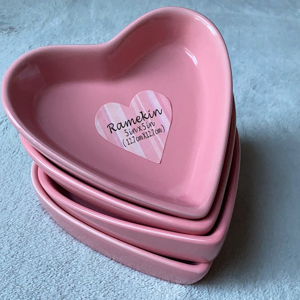 Precious heart ceramic ramekins